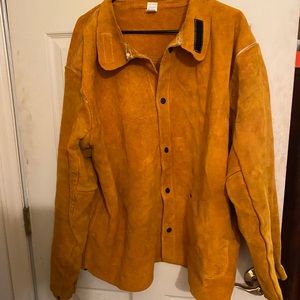 Split cowhide  leather Men Jacket